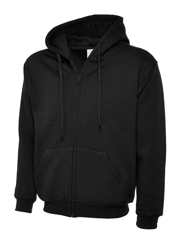 Black Full Zip Hooded Sweatshirt