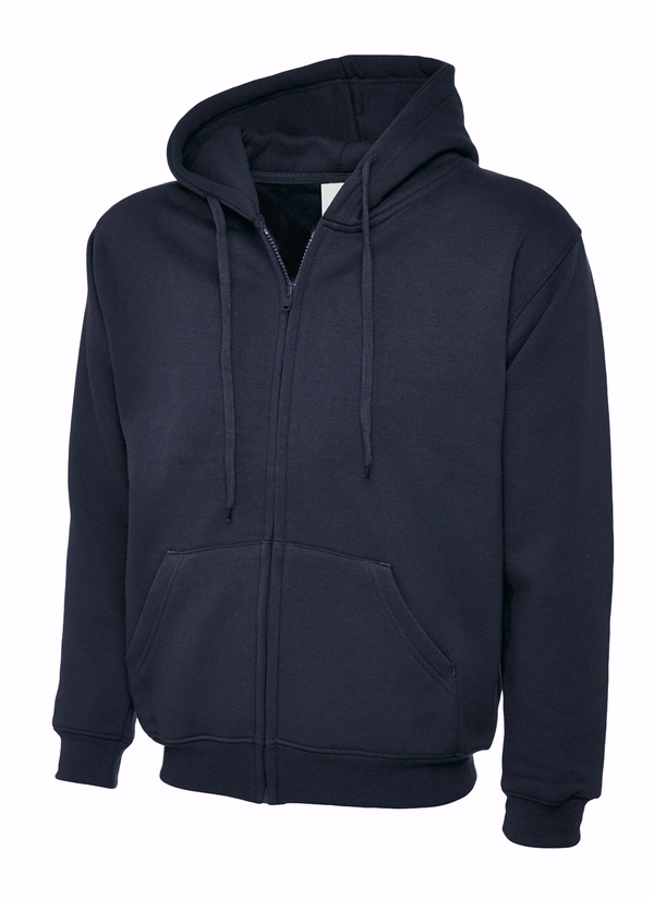 Navy Full Zip Hooded Sweatshirt