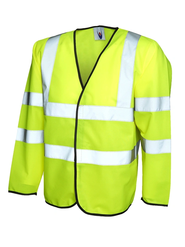 Yellow Long Sleeve Safety Waistcoat