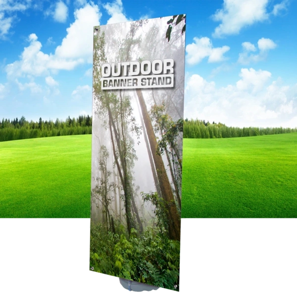 Outdoor Banner Display With Stand