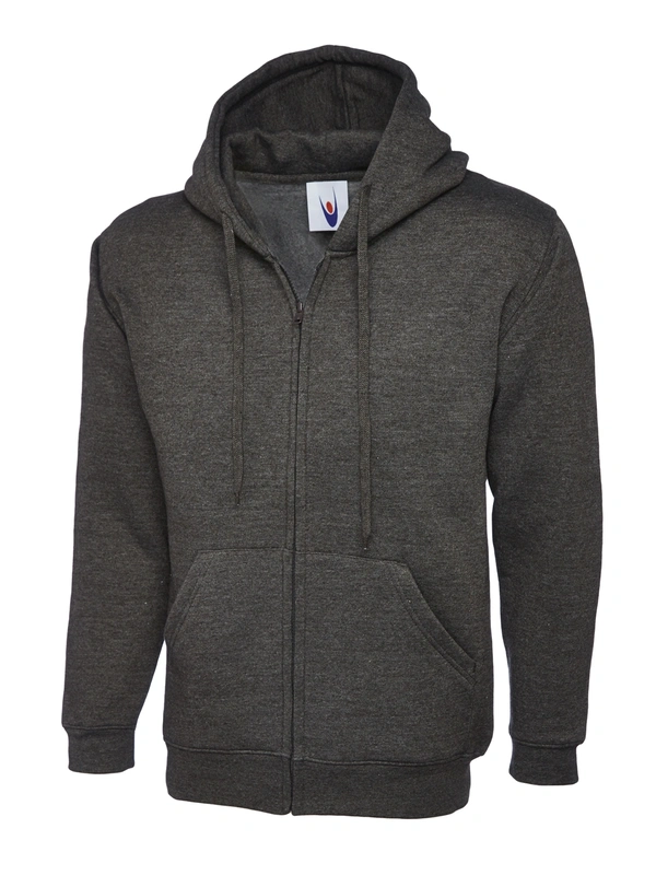 Charcoal Full Zip Hooded Sweatshirt