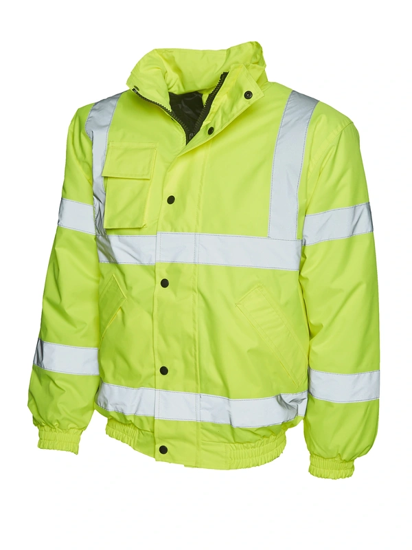 Yellow High Visibility Bomber Jacket