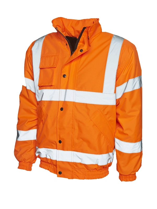 Orange High Visibility Bomber Jacket