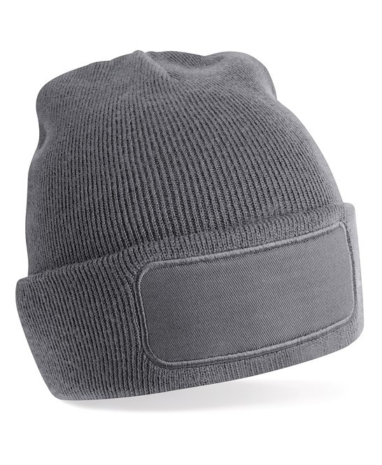 Graphite Grey Rectangle Patch Beanie