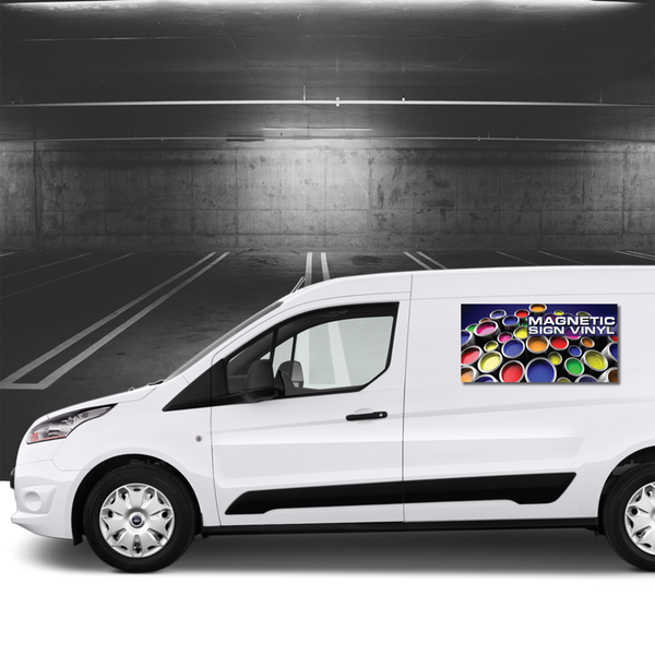 Magnetic Graphics Used on a ford Transit Connect